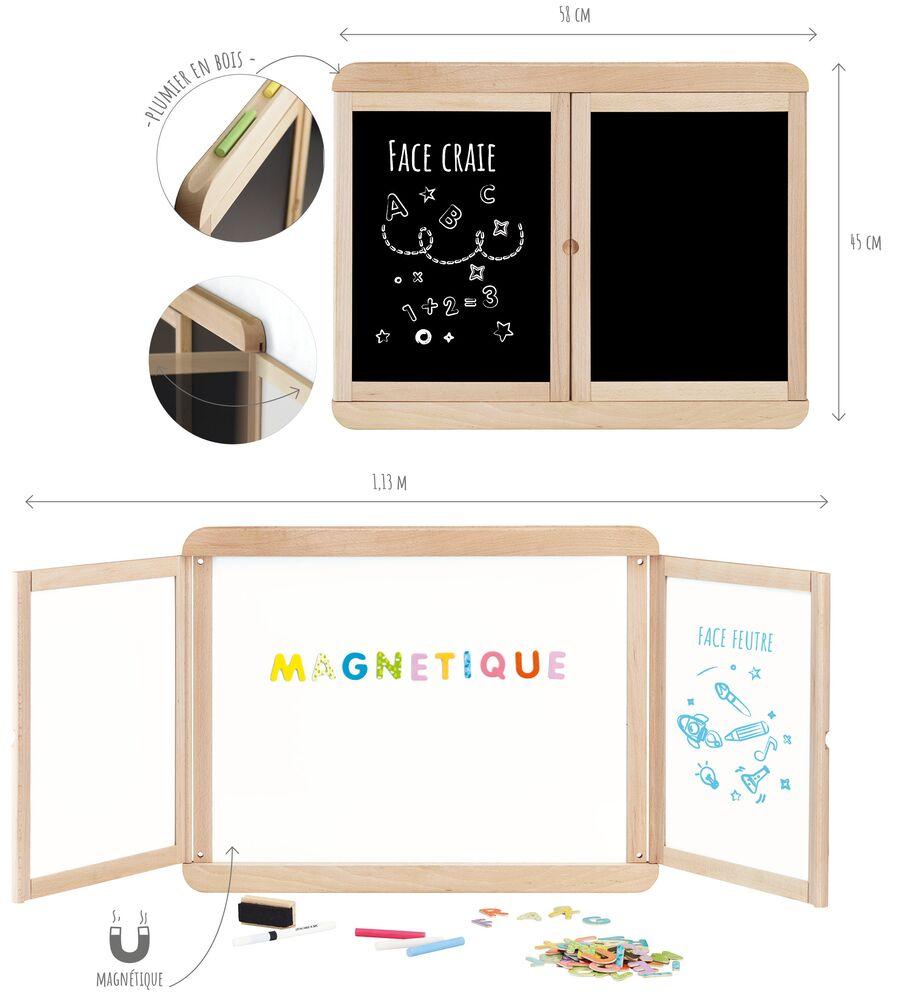 Tableau Blanc Roulant Magnétique Avec Hauteur Réglable, Tableau Blanc