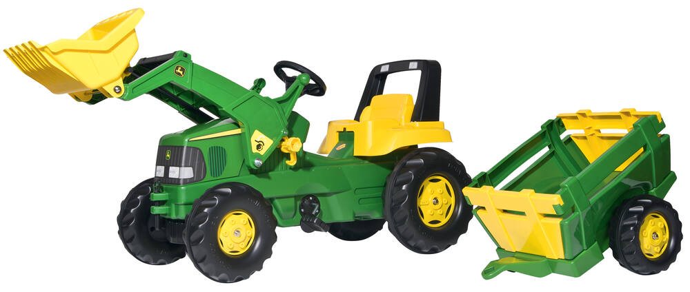 Tracteur à pédales RollyJunior John Deere avec remorque Rolly Toys : King  Jouet, Tracteurs à pédales Rolly Toys - Jeux d'extérieur