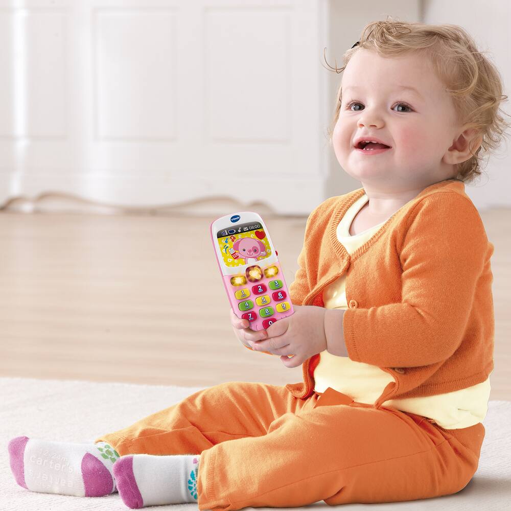VTech - Baby Smartphone Bilingue Rose, Téléphone Bébé, Jouet d'Éveil -  Version FR