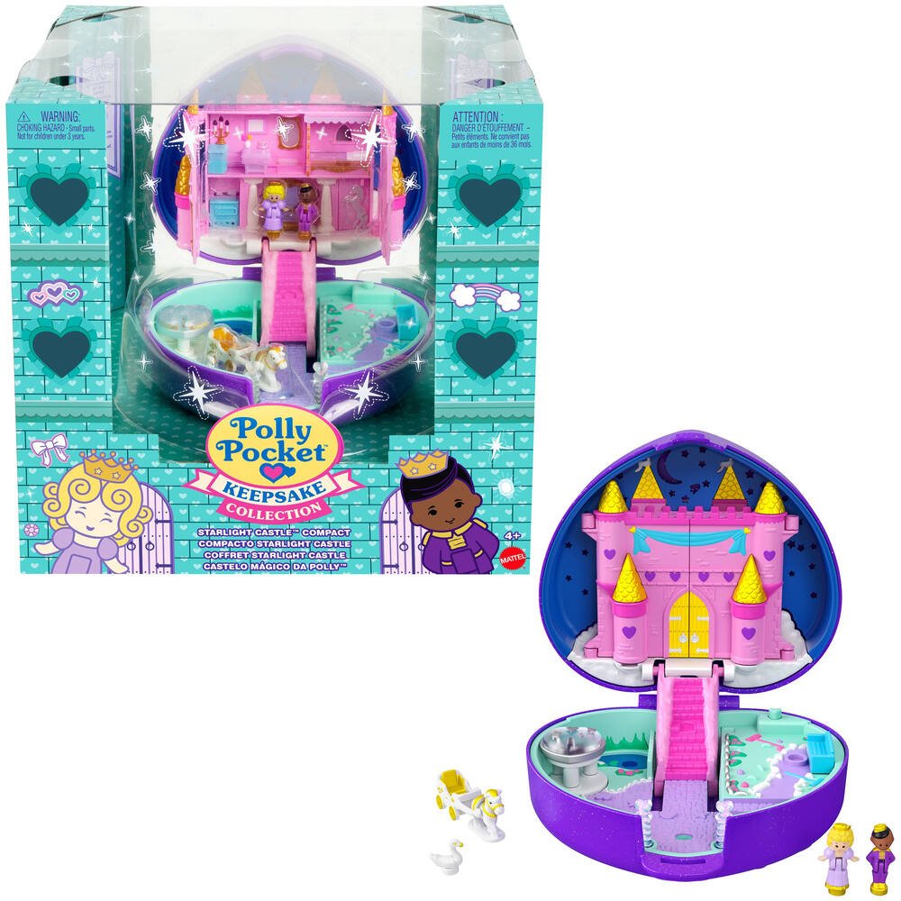 Polly pocket - coffret chateau etoile collector, figurines