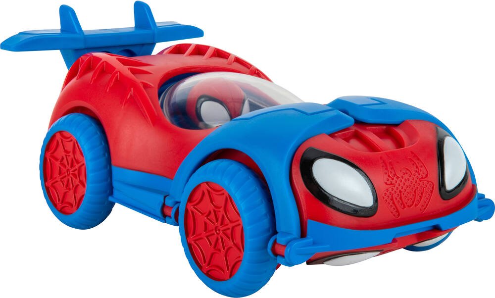 Figurine spidey - vehicule 2 en 1 spidey flip and jet
