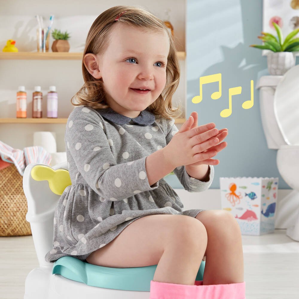 Huanger Pot toilette pour enfant musical avec capteur - Bleu à