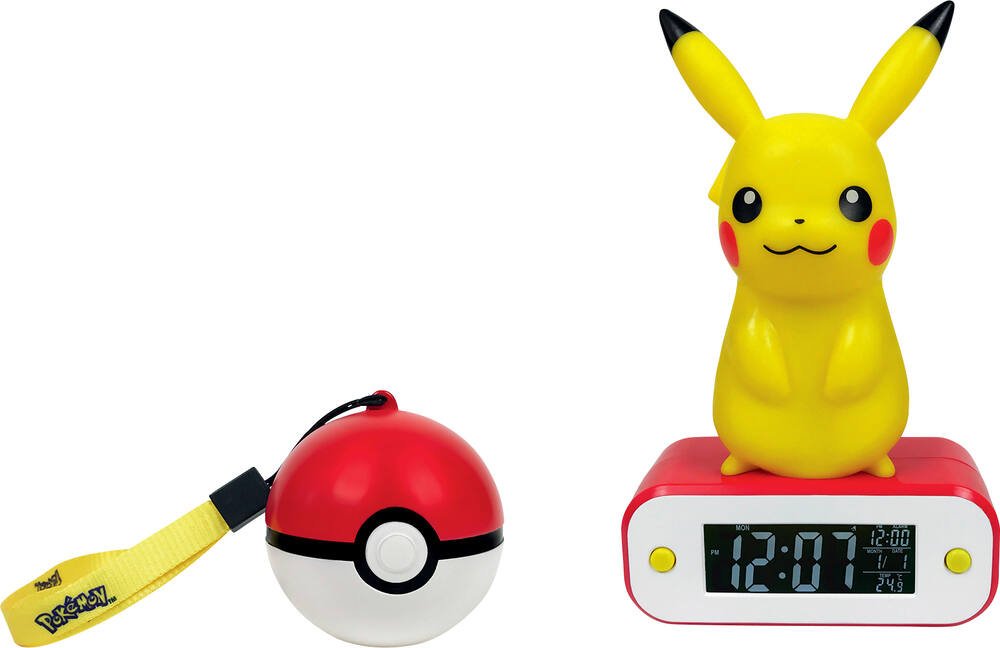 Pokémon- Pikachu réveil Lumineux Radio, Unique, 811354, Jaune, 12