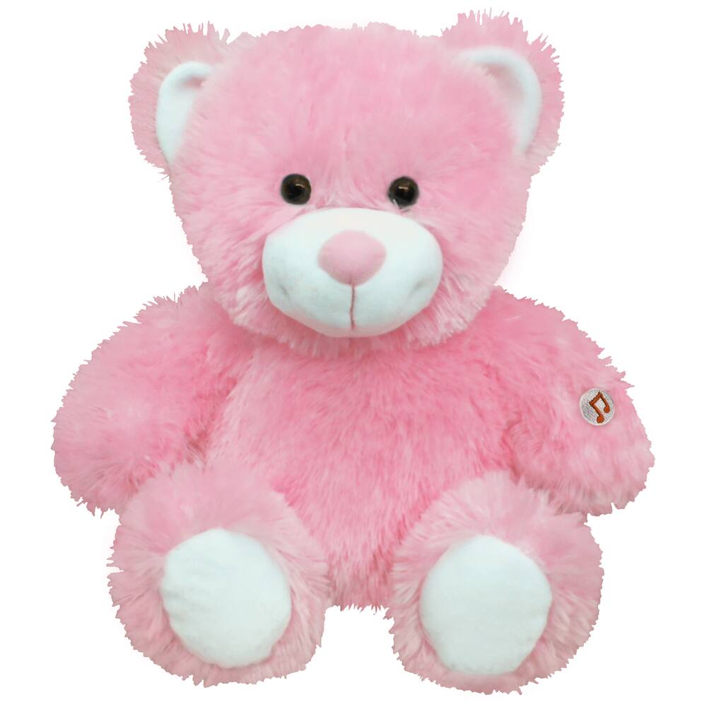 PELUCHE LUMICALIN - OURS ROSE 30 CM