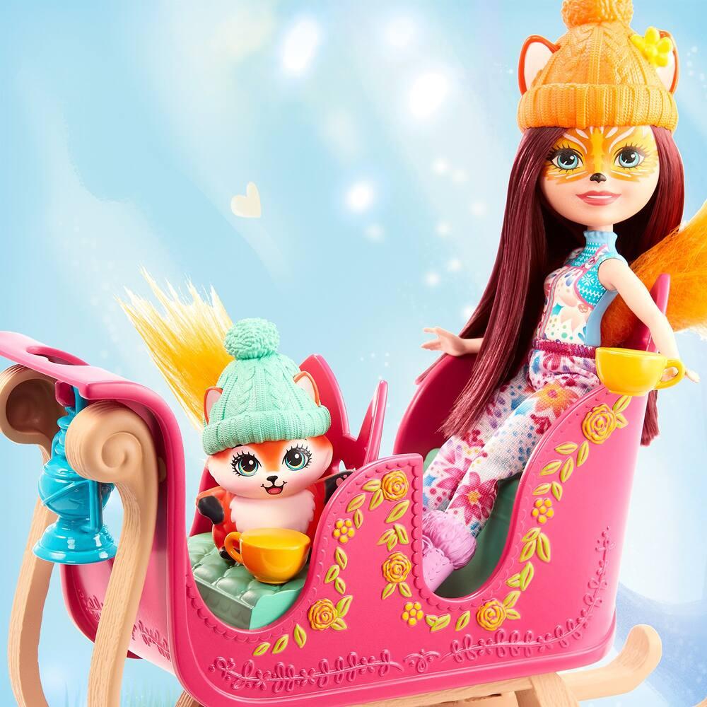 Aventure en traineau de felicity renard enchantimals figurines