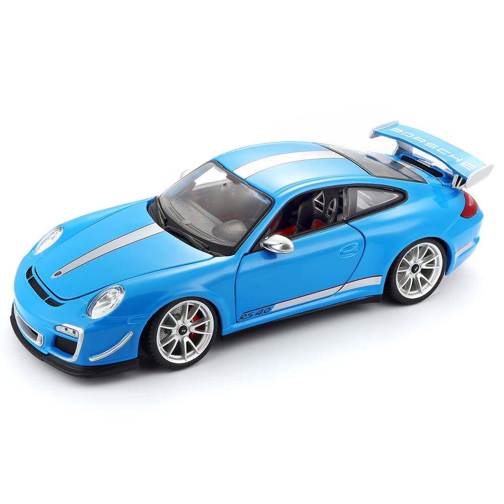 Vehicule 1/18 porsche 911 gts rs 4.0 - bleue, vehicules-garages