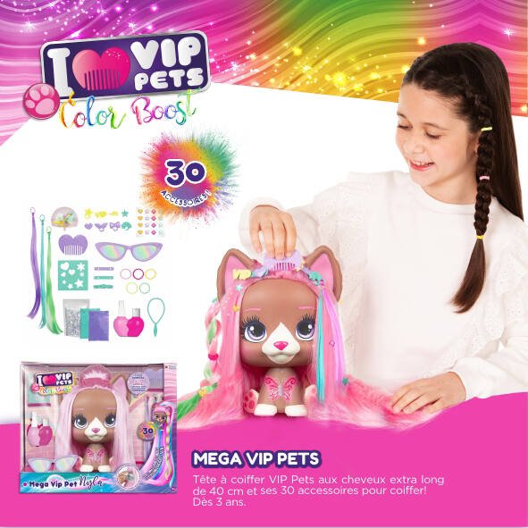 Figurine pour enfant Vip Pets Tête à coiffer Mega