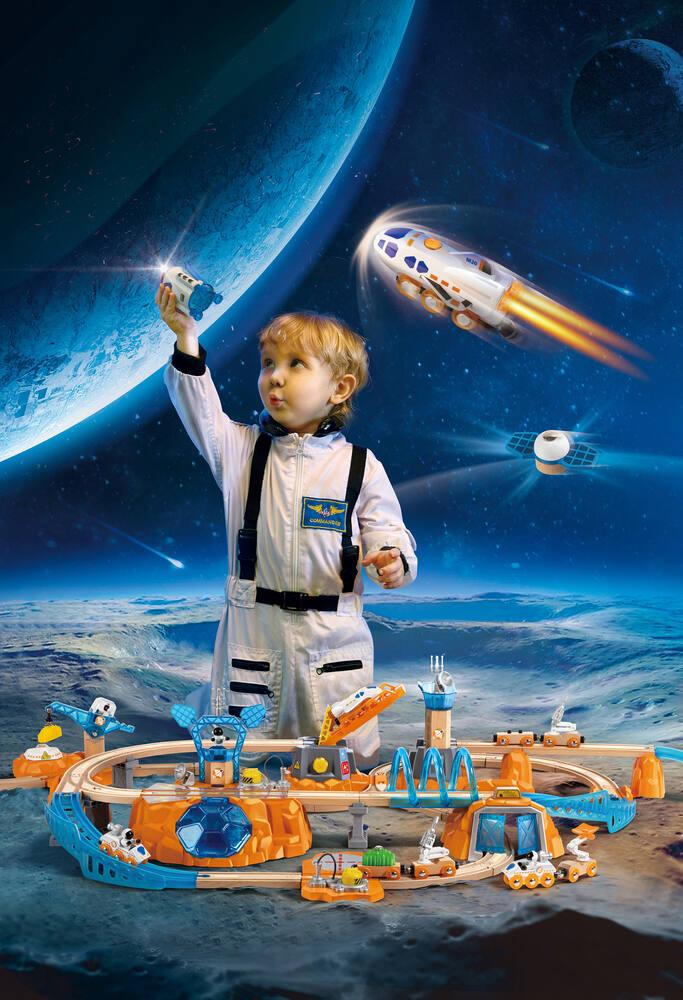 Circuit de train - mission spatiale sur Mars - Jeux et jouets Hape Circuit de train - mission spatiale sur Mars - Jeux et jouets Hape
