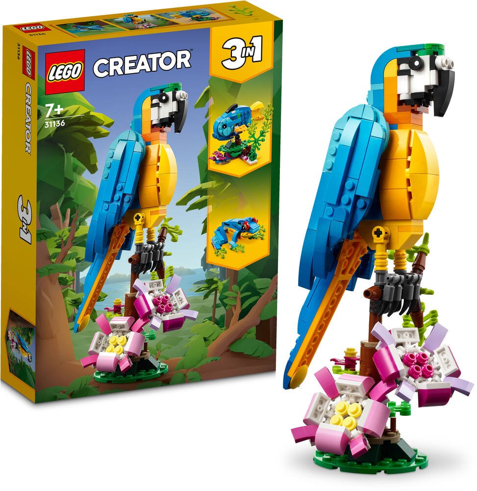 Lego®creator 31136 - le perroquet exotique, jeux de constructions &  maquettes