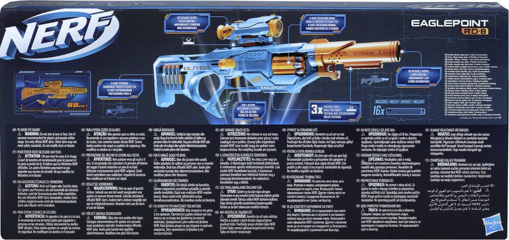 Pistolet Nerf Elite 2.0 Eaglepoint RD-8 Nerf : King Jouet, Nerf et jeux de  tirs Nerf - Jeux d'extérieur
