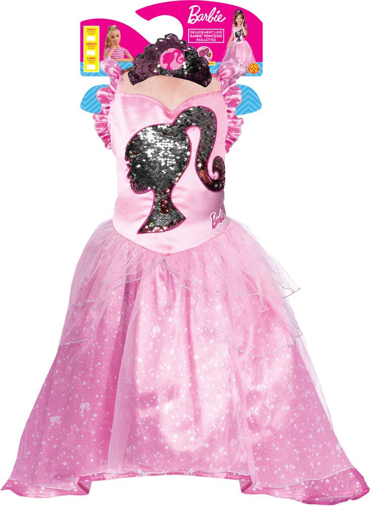 Barbie - deguisement luxe princesse paillettes taille l 7-8 ans