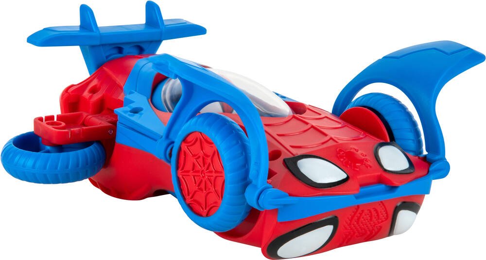 Figurine spidey - vehicule 2 en 1 spidey flip and jet