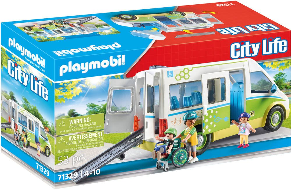 Playmobil - Autobus de transport scolaire - les motifs peuvent varier