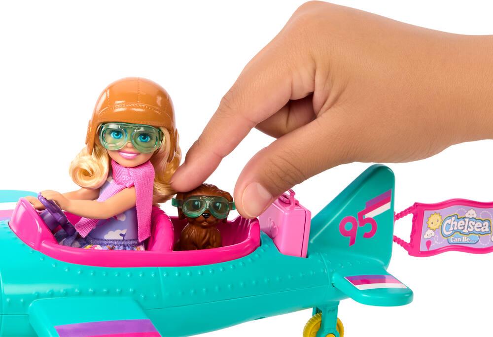 Barbie – Chelsea Et Son Cabriolet Ourson – Cabriolet à Roues – Poupée Blonde – Jouet Dès 3 Ans – HXN05