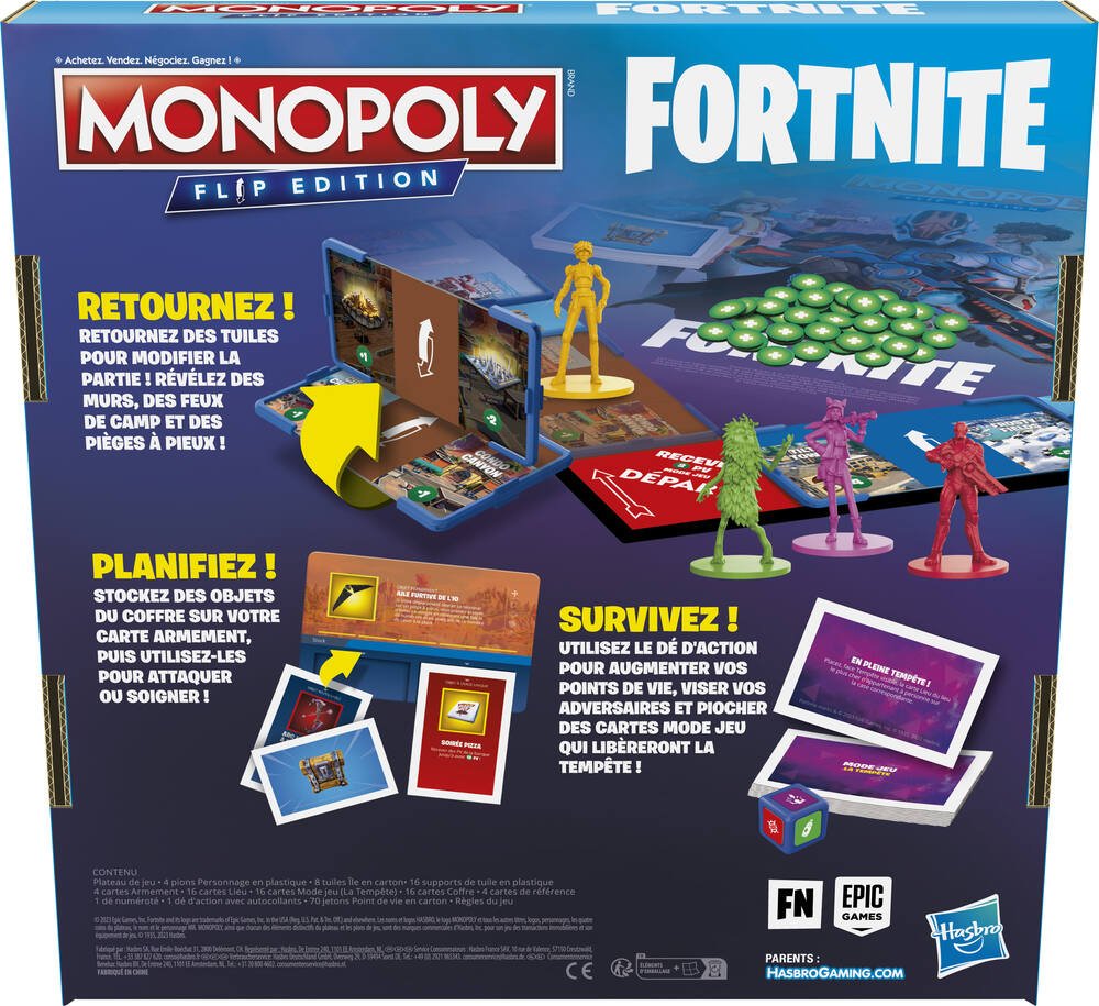 Fortnite - monopoly, jeux de societe