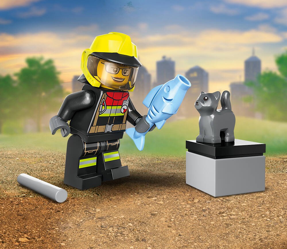 LEGO® City 60393 Sauvetage en Tout-Terrain des Pompiers, Camion Jouet,  Minifigurine Pompier