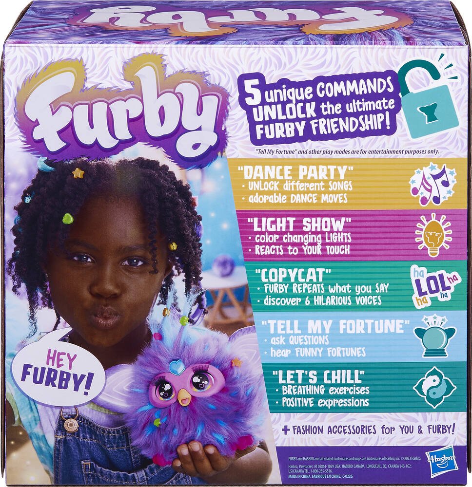 Furby violet, 15 accessoires, peluche interactive pour filles et garçons,  animatronique activé par la voix, à partir de 6 ans - Cdiscount Jeux -  Jouets