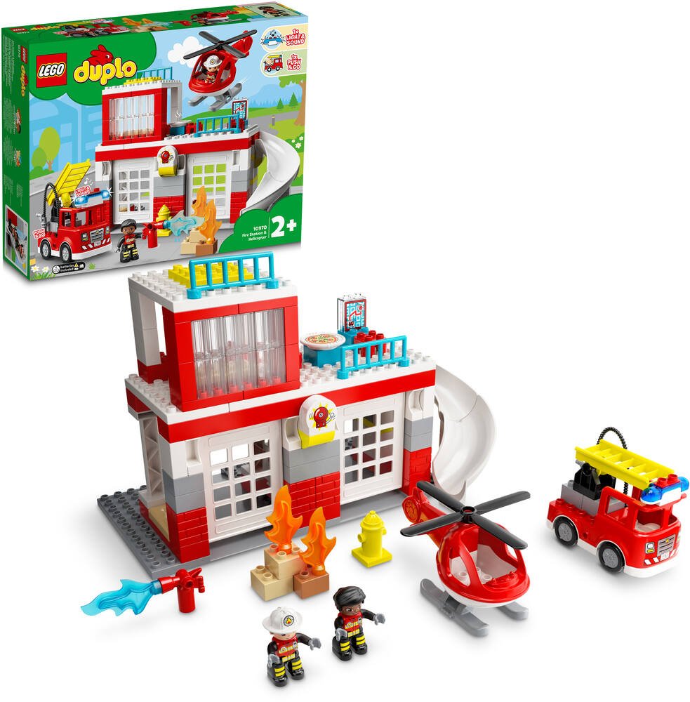 LEGO - La caserne et le camion des pompiers - 2 à 4 ans - JEUX, JOUETS -   - Livres + cadeaux + jeux