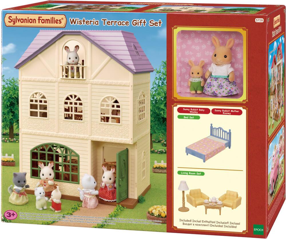 La maison a deux etages de la famille lapin caramel sylvanian maison figurines joueclub