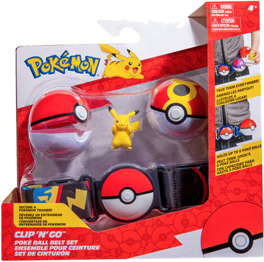 Achetez un ensemble Pokemon Trainer avec ceinture, Pokeball, sac et figurine