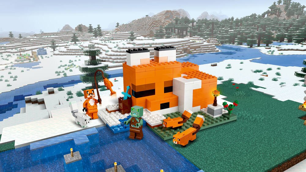 LEGO Minecraft Le refuge renard 21178 Ensemble de construction (193 pièces)  Comprend 193 pièces, 8+ ans 