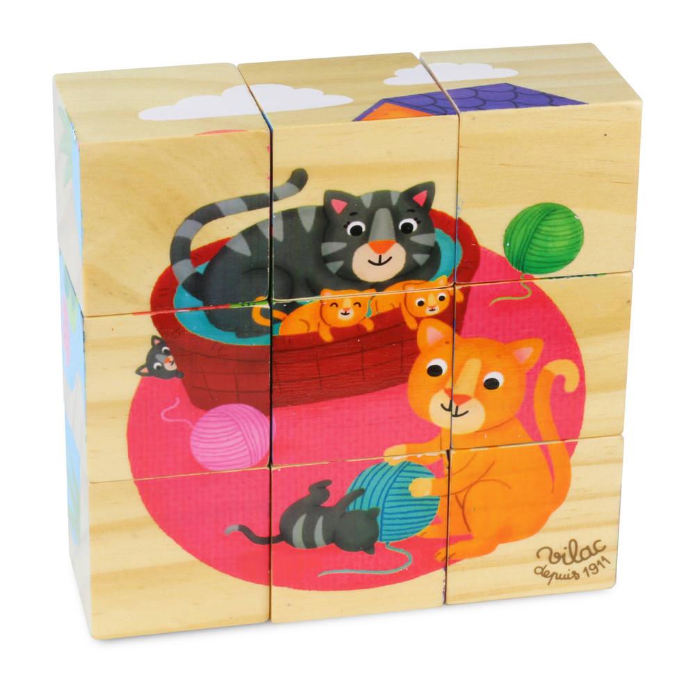 Cubes En Bois Animaux Jouets 1er Age Joueclub