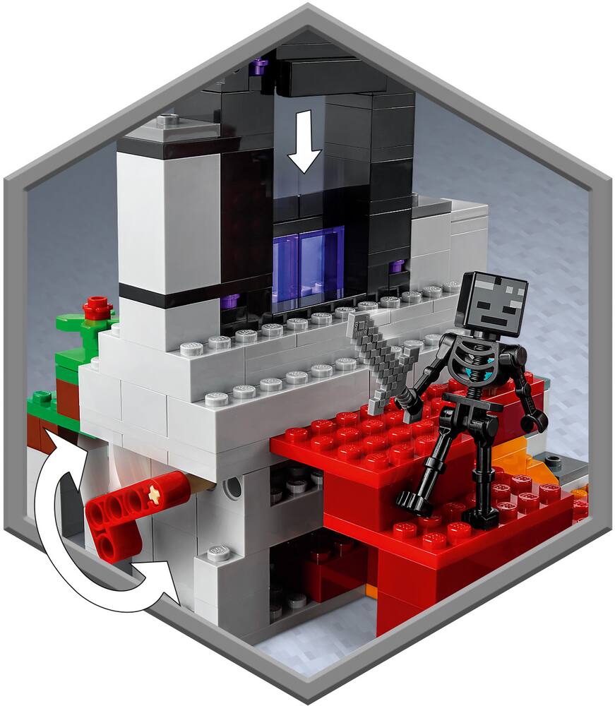 LEGO Minecraft 21172 pas cher, Le portail en ruine