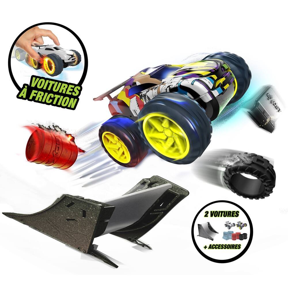 EXOST JUMP - PACK DUO 2 VOITURES FRICTION + ACCESSOIRES