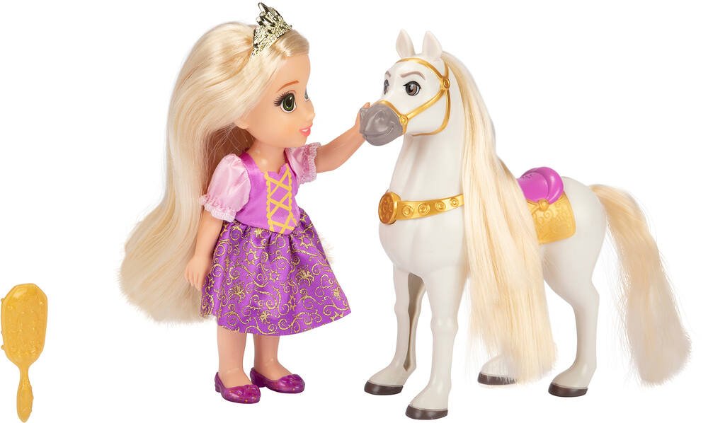 Disney princesses - poupee raiponce et maximus 15 cm