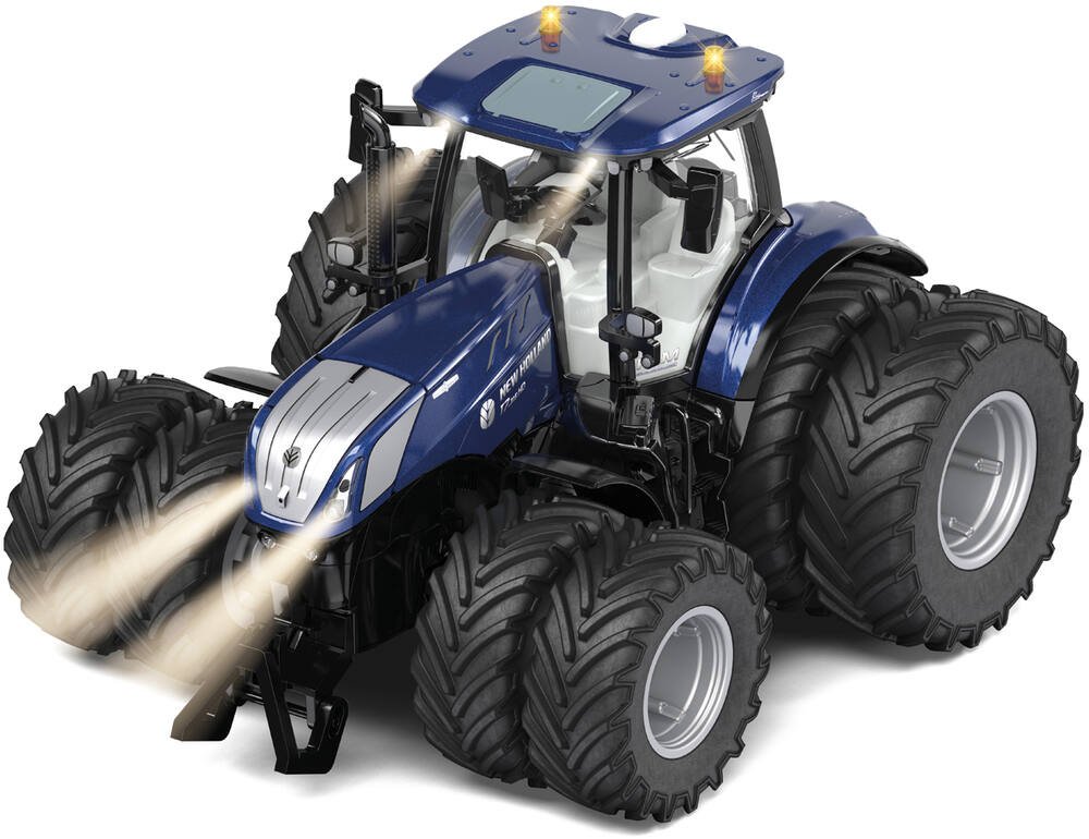 Tracteurs Et Remorques - 1091 New Holland T7.315 Tracteur Métal/plastique  Bleu Cabine Amovible Boule D attelage - Cdiscount Auto