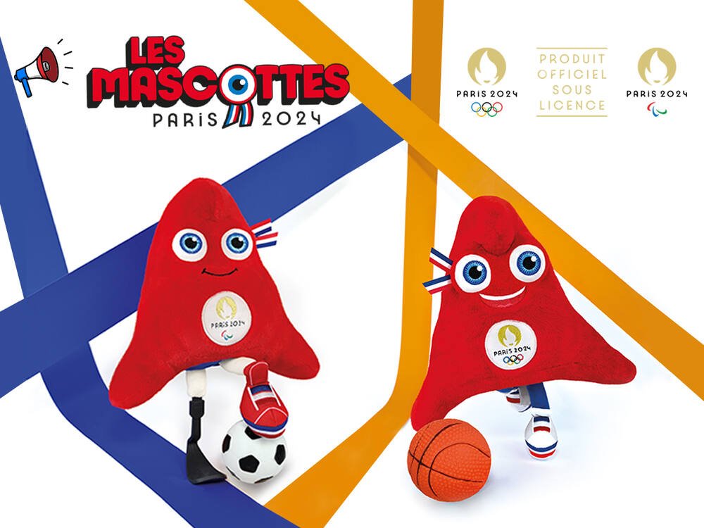 Mascotte Peluche Jeux Olympiques 2024 - 25 cm