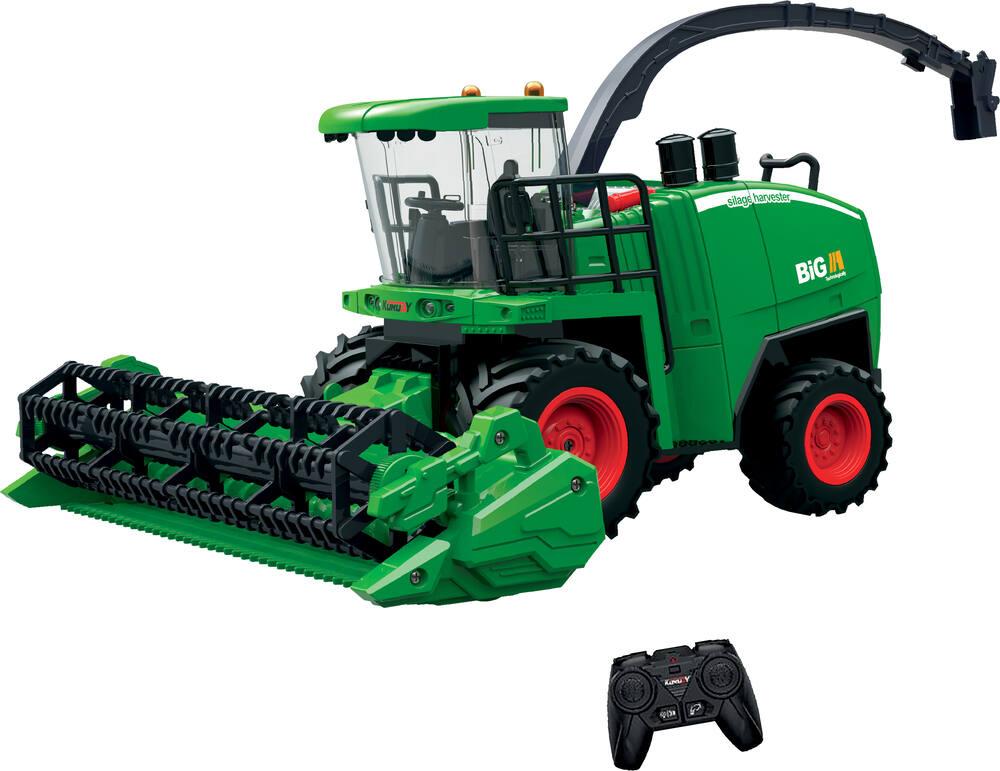 Tracteur Telecommandé Enfant, Moissonneuse-Batteuse Télécommandée avec Lumière et du Son, 2,4 GHz, 1:24, Tracteur Moissonneuse de Ferme, Cadeaux de Fête Maishäcksler pour Enfants 3 4 5 6 Ans