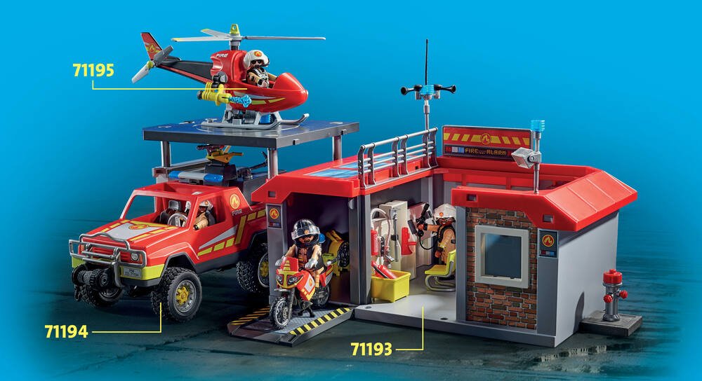 Caserne pompiers transportable - 71193, jeux de constructions & maquettes