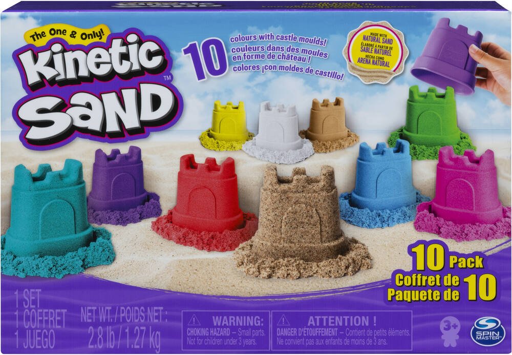 Kinetic Sand - Coffret RECHARGES 10 Couleurs 1,27 KG de Sable - 10