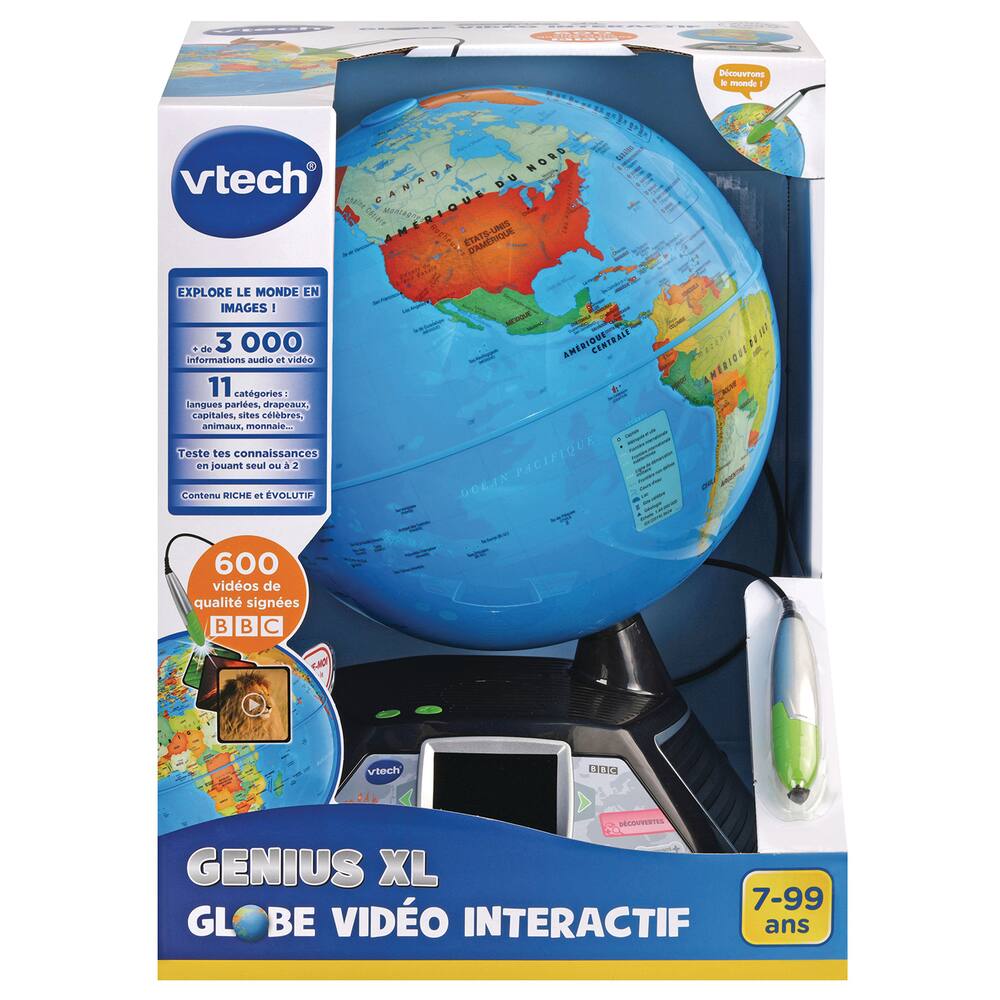 Globe terrestre genius XL Vidéo intéractif VTECH : le globe à Prix Carrefour