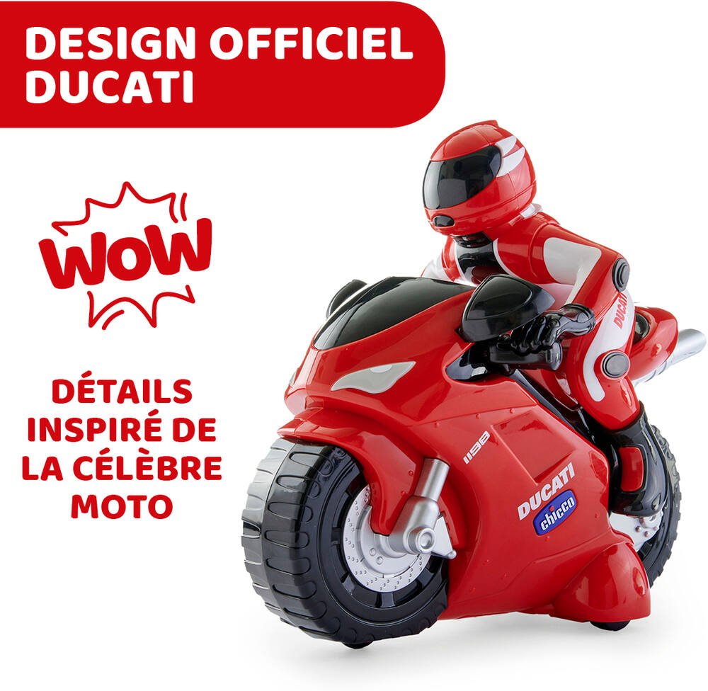 Moto Ducati Radiocommandée 1198 Chicco : King Jouet, Quads & motos