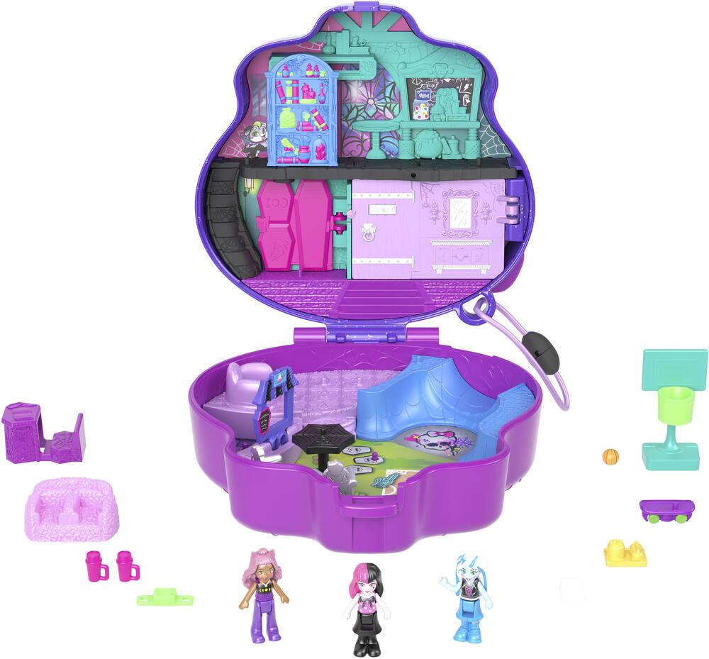 Polly pocket coffret monster high figurines joueclub