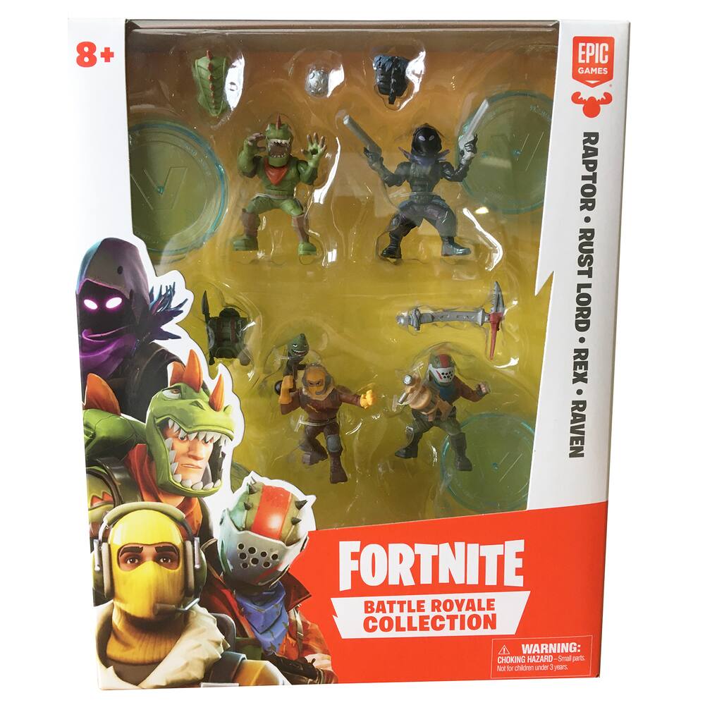 Pack squad 4 figurines 5 cm - fortnite battle royale, figurines