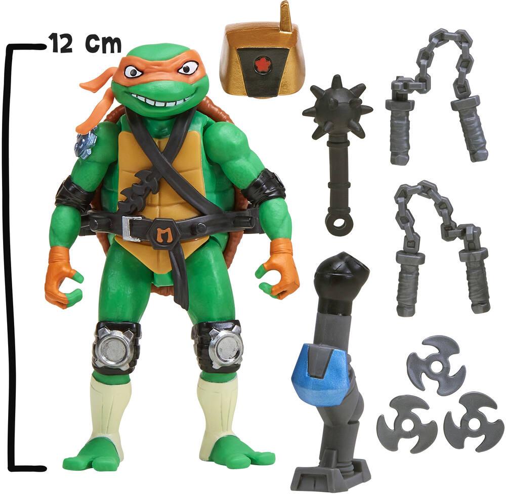 Figurine Tortues Ninja Michelangelo - 10cm Articulée Avec Nunchaku