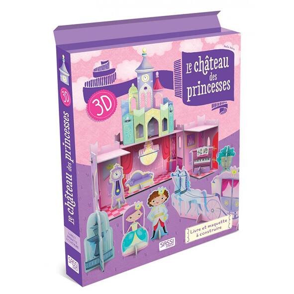Château de princesse en bois rose pour enfants dès 3 ans