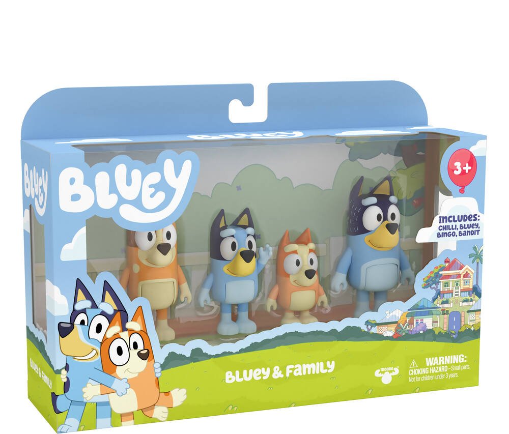 BLUEY - PACK FAMILLE 4 FIGURINES