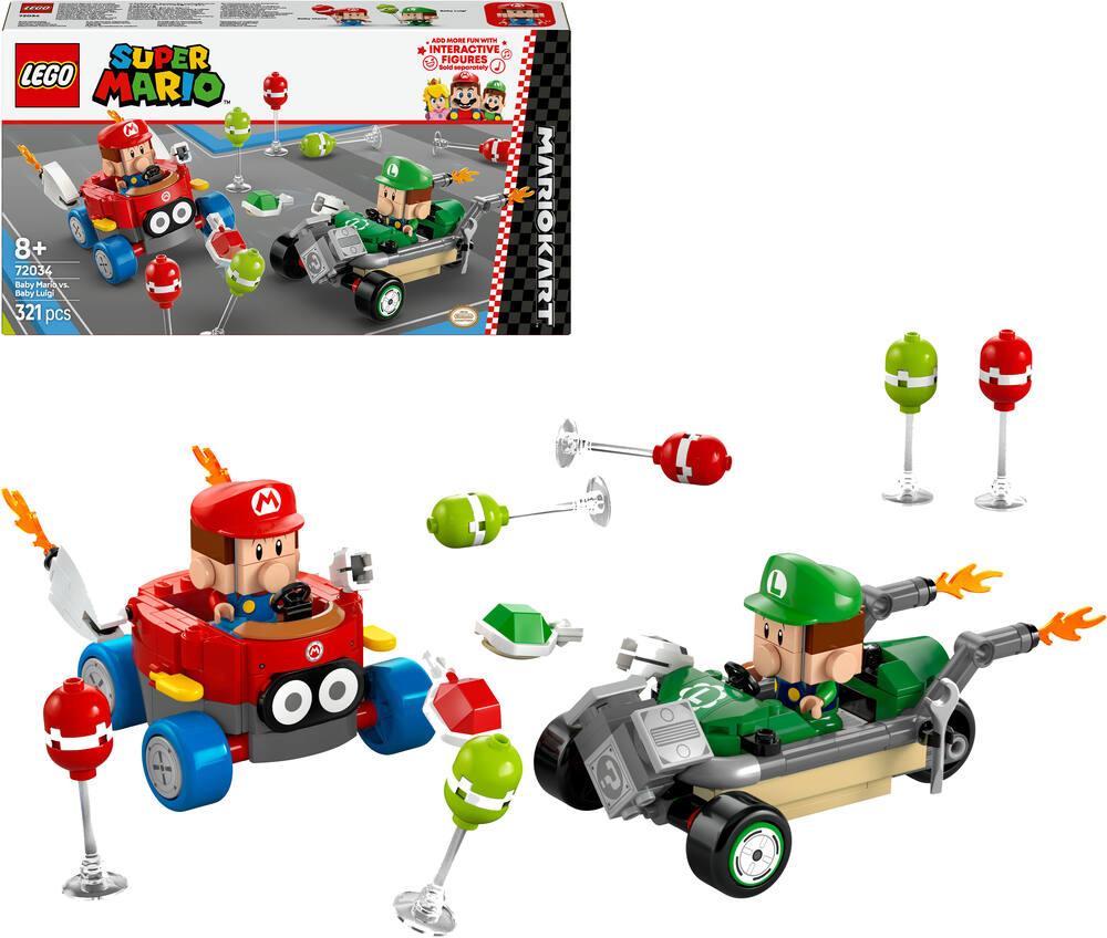 Lego® super mario 72034 mario kart™ – bebe mario contre bebe