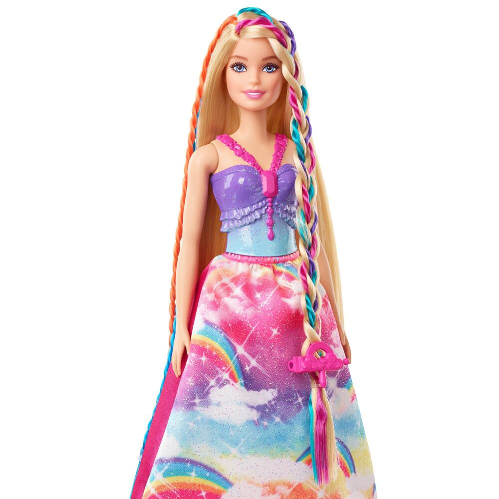 BARBIE Poupée Barbie Princesse avec chevelure magique blonde pas cher 
