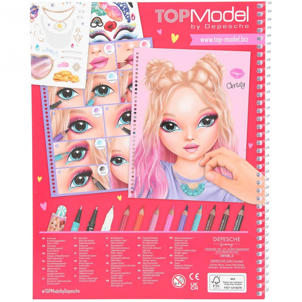 Album de coloriage créatif TOP MODEL Make-Up Studio - Crayon de couleur -  Achat & prix