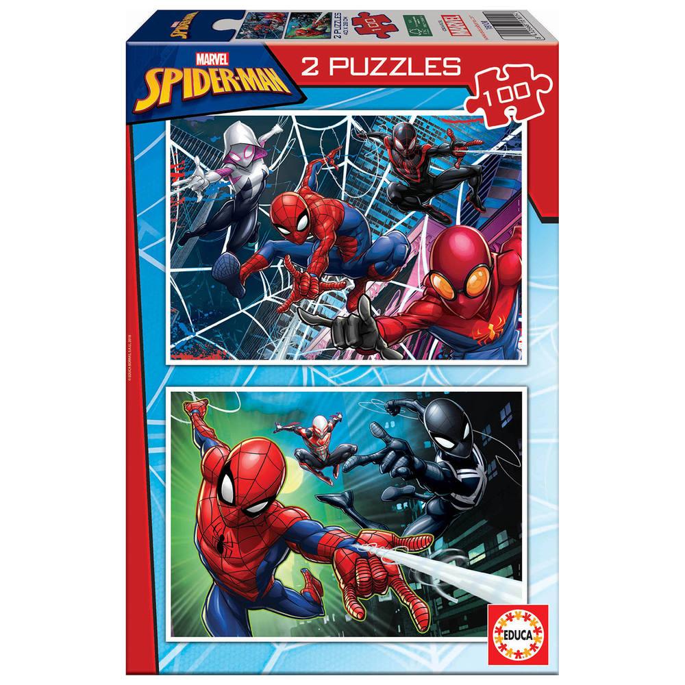 2 Puzzles De 100 Pieces Spiderman Puzzle Joueclub