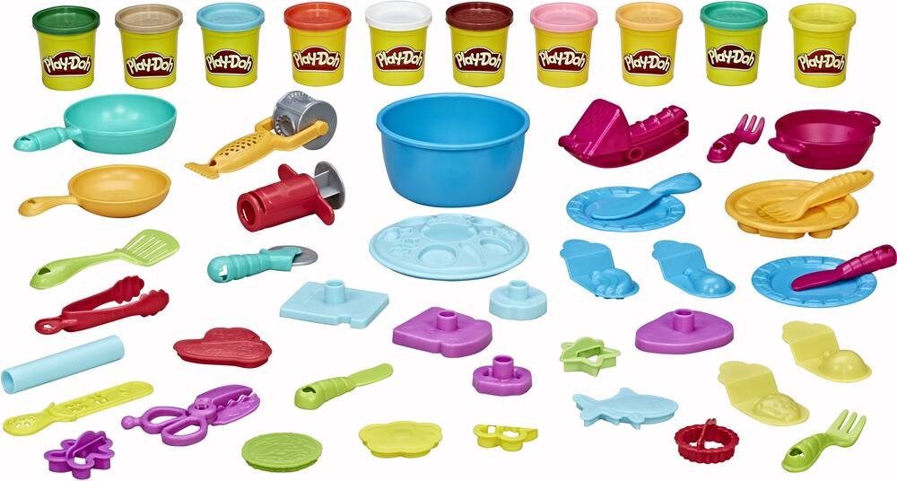 Play-Doh Kit du petit chef cuisinier avec pâte à modeler et 14