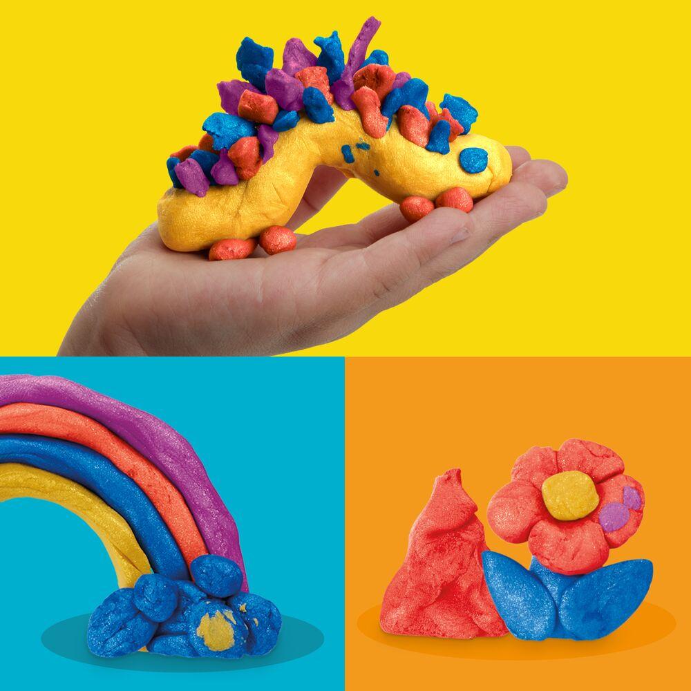 Play-Doh Starters Dino des formes et couleurs, loisirs créatifs de pâte à modeler pour enfants, dès 2 ans
