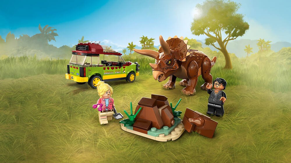 LEGO® Jurassic Park 76959 La Recherche du Tricératops, Jouet de
