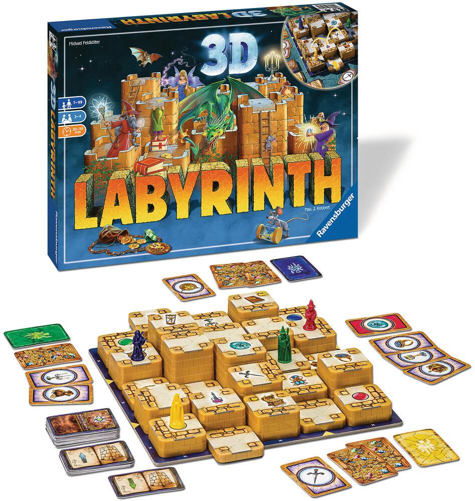 Cube Labyrinthe 3D à Bille - Jeu De Réflexion Et D'adresse - 8,5x8,5x8,5 Cm - ABS - Défi Cérébral