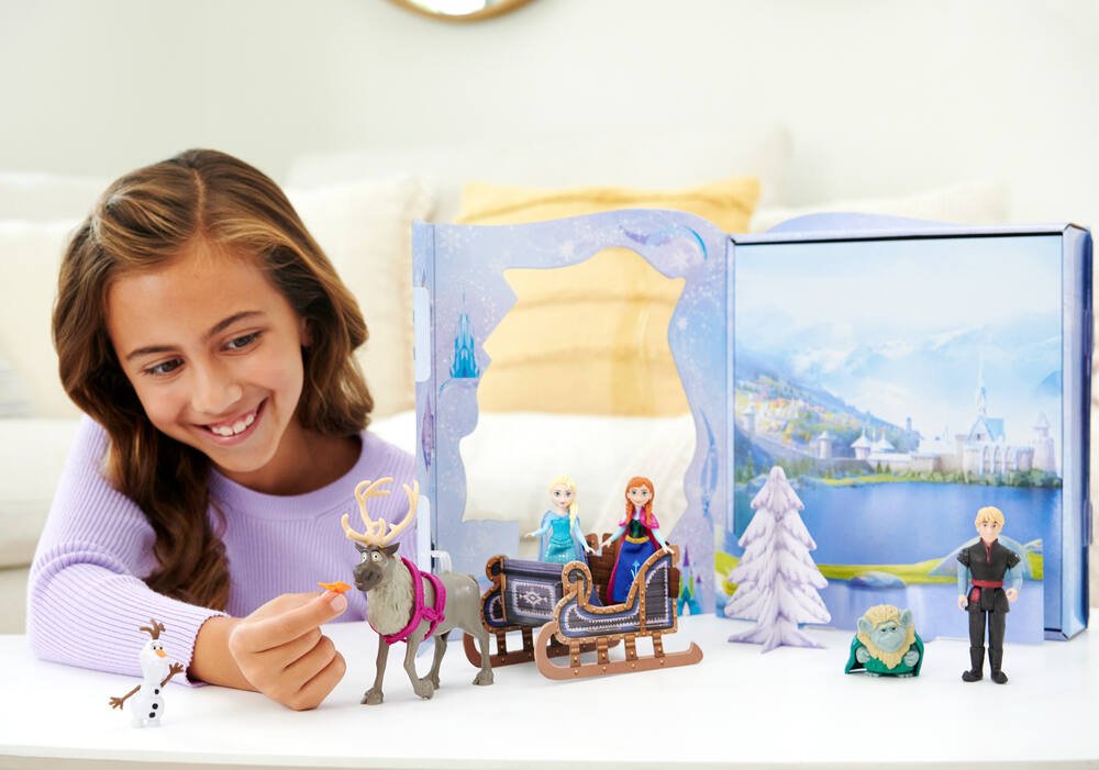 Coffret Livre d'histoires et mini-poupées - La Reine des Neiges